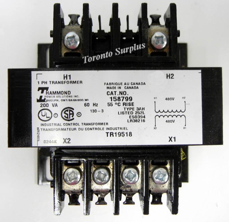 Hammond Power Solutions TR19518 Industrial Control Transformer- 1 Ph, 60 Hz, 200 VA BNIB / NOS 