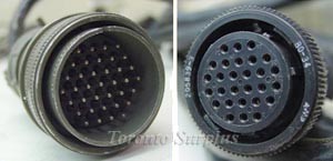 Harris RF-2305-01 / RF-110 10-109628-21P pin to Amphenol 205839-3 socket Bendix Cable