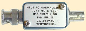 Tektronix RC Normalizer 067-0539-00 / 011-067  RC = 1 Mohm x 24 pF with BNC Connectors