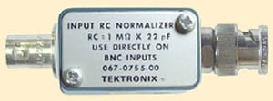 Tektronix RC Normalizer 067-0755 RC = 1 Mohm x 22 pF with BNC Connectors