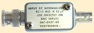 Tektronix RC Normalizer 067-0537-00 RC = 1 Mohm x 15 pF with BNC Connectors