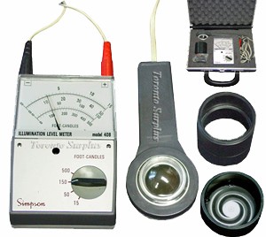 Simpson 408 Illumination Lever / LUX Meter 0-500 Foot Candles