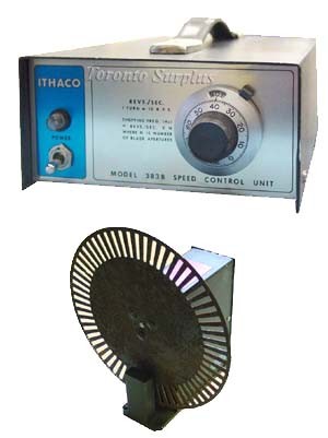 DL Instruments / Ithaco 383B Motor Speed Controller and 383A Light Beam Chopper 9" diameter