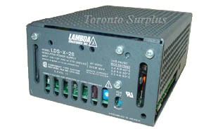 af  28V,   3.4A Lambda LDS-X-28 Power Supply, Linear Enclosed Frame MIL-Spec 28 V, 3.4 Amp