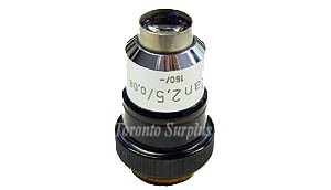 zo Zeiss / Carl Zeiss Plan 2.5/0.08   160/0-  4575839 Microscope Objective - TSS#GSO26