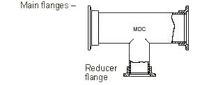 MDC 724012 Tee, Reducing Tee NW40 to NW25 (QF40/QF25)