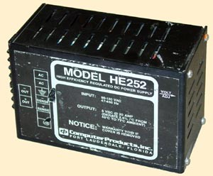 af   5V,  20A Computer Products HE252 Power Supply, High Efficiency Regulated 5 V, 20 Amp - Input 47-450Hz