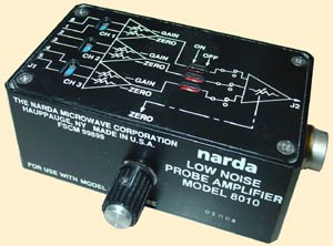 Narda 8010 Low Noise Probe Amplifier, 3 Ch for use with