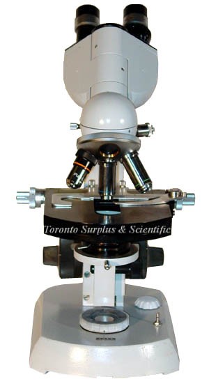 Carl Zeiss 392560-9001 Binocular Head on Einbau-Trafo Microscope Body with Built-in Lamp, Eyepieces & Objectives