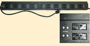 Tectol TE-102M Industrial Grade Heavy Duty Power Bar - 20 x 220V Outlets, 2 Fuses per Outlet