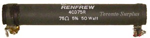 Resistor Wirewound, Renfrew / IRC  4CD-75R 75ohm, 50W Fixed