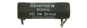 Resistor Wirewound, Renfrew / IRC  2CD 4R0 4ohm, 25W Fixed