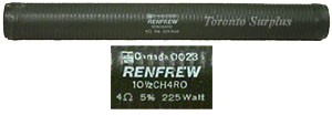 Resistor Wirewound, Renfrew / IRC 10-1/2CH 4R0 4ohm, 225W Fixed