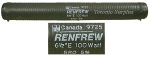 Resistor Wirewound, Renfrew / IRC  6-1/2E 5R0 5ohm, 100W Fixed