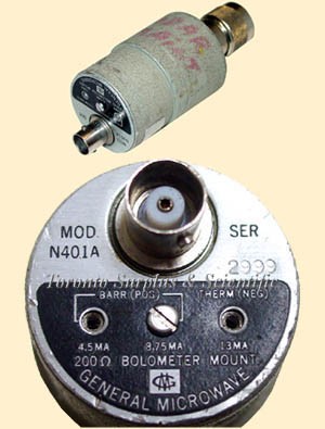 General Microwave N401A Bolometer Mount for use with 451 Power Meter