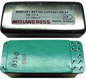 Midland Ross 48V Mercury Wetted Contact Latching Relay, 628-0054, 17-200014