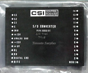 CSI Control Sciences 168D19 / 7 S/D Synchro to Digital Converter