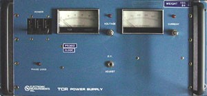 a  10V, 500A Electronic Measurements EMI TCR 10T500 Power Supply, 0-10 VDC, 0-500 Amp, 3 Phase