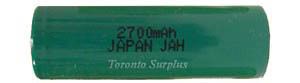 Battery NiCad Nickel Cadmium JAH, 1.2V 2700mAh