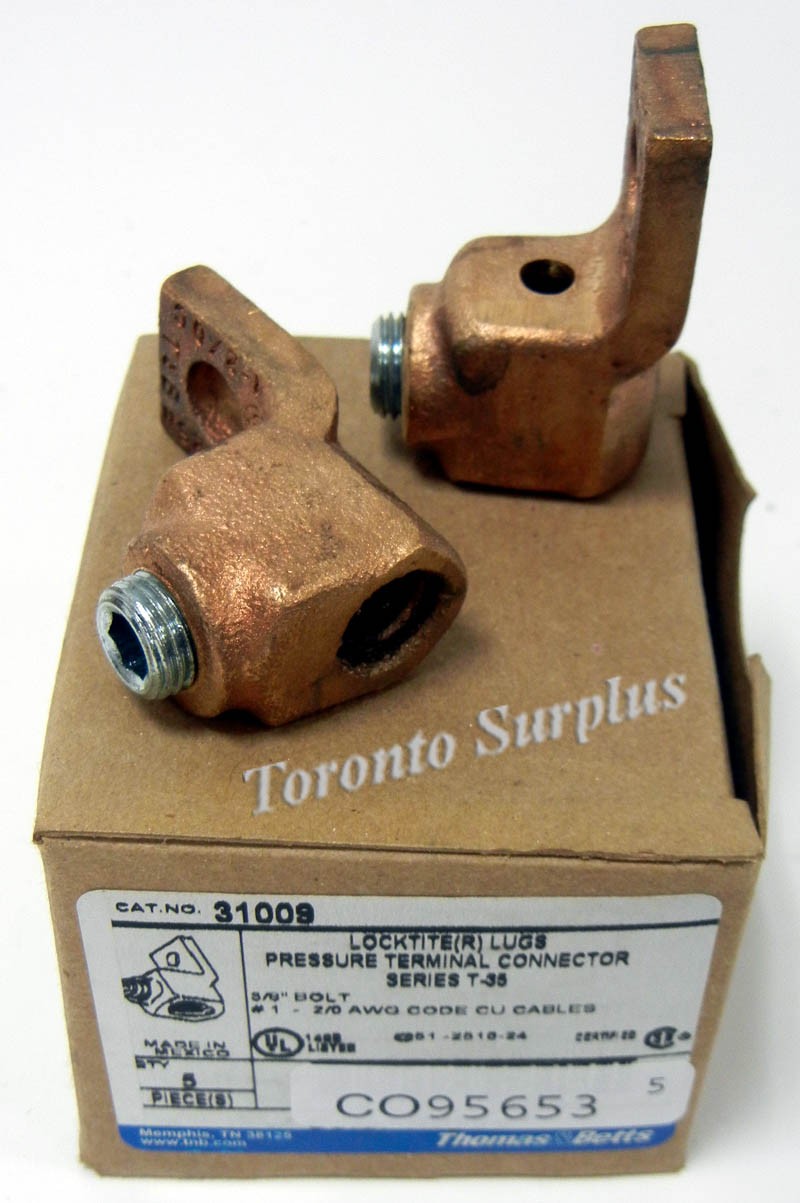 Thomas and Betts 31009 Pressure Terminal Connectors / Series T-35 Pressure Terminal Connectors 3/8'' bolt 