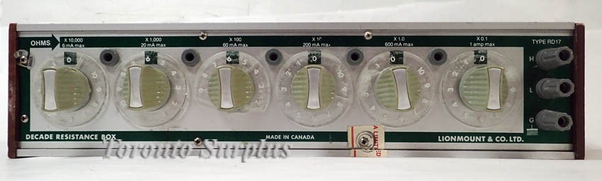 LionMount RD17 Decade Resistance Box 111,111 ohms Over 6 Decades, 0.1 ohm Minimum Step