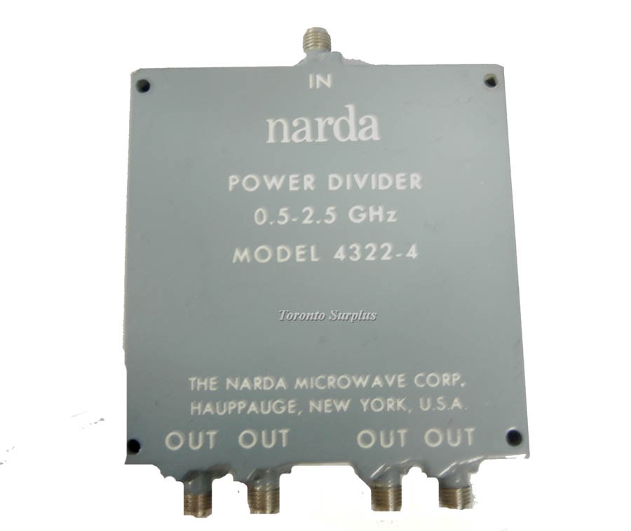 NARDA 4322-4 Power Divider 4-way 0.5-2.5GHz 