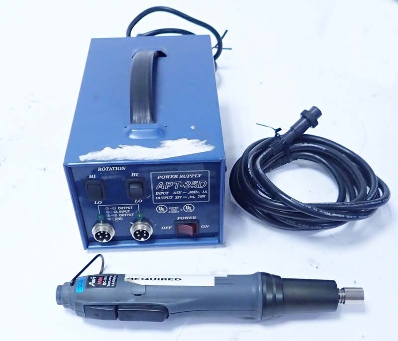 Rotation APT-35D 115V Power Supply Output 35V, 2A with AsA 4500 DC-35V Torque Screwdriver and Cabl