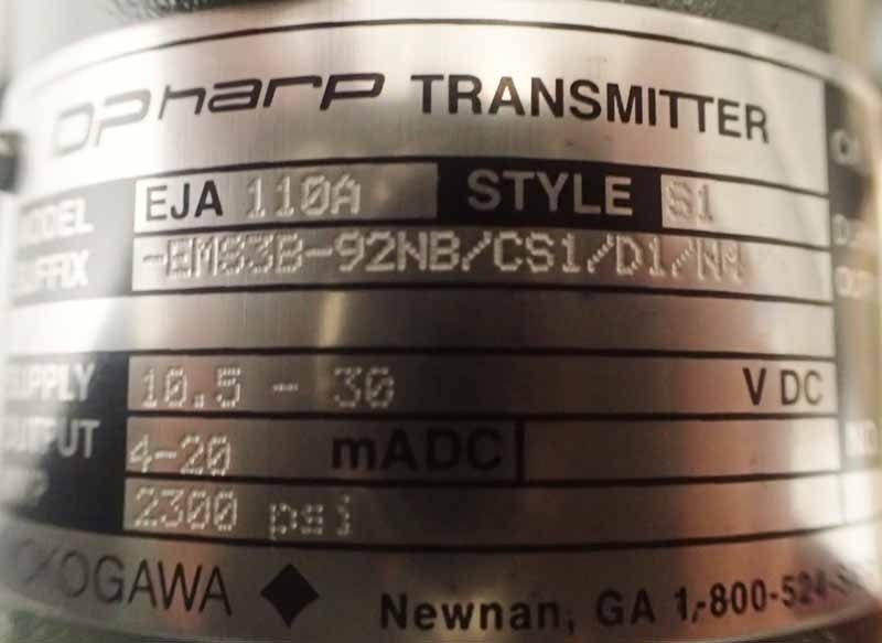 Yokogawa DPharp EJA 110A / EJA110A Differential Pressure Transmitter