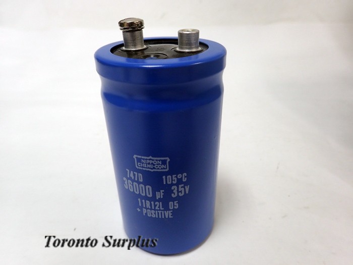 Nippon Chemi-Con 757D 11R12L 36000uF, 35V, Capacitor