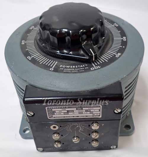 Superior Electric 236B Powerstat Variable Autotransformer /  Variac,1 Phase, 0-280 V, 10 A, 2.8 kVA