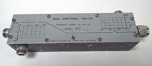 HP 765D Dual Directional Coupler Freq Range: 450-945 MC