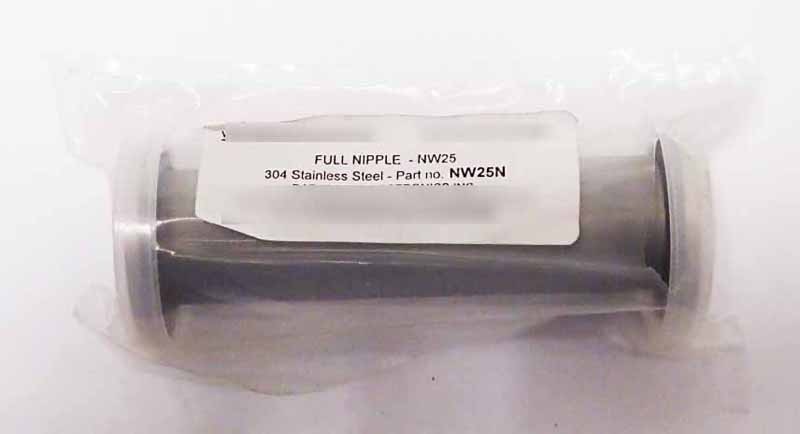 Full Nipple-NW25 Vacuum Fitting 304 Stainless Steel 100mm Part# NW25N NEW