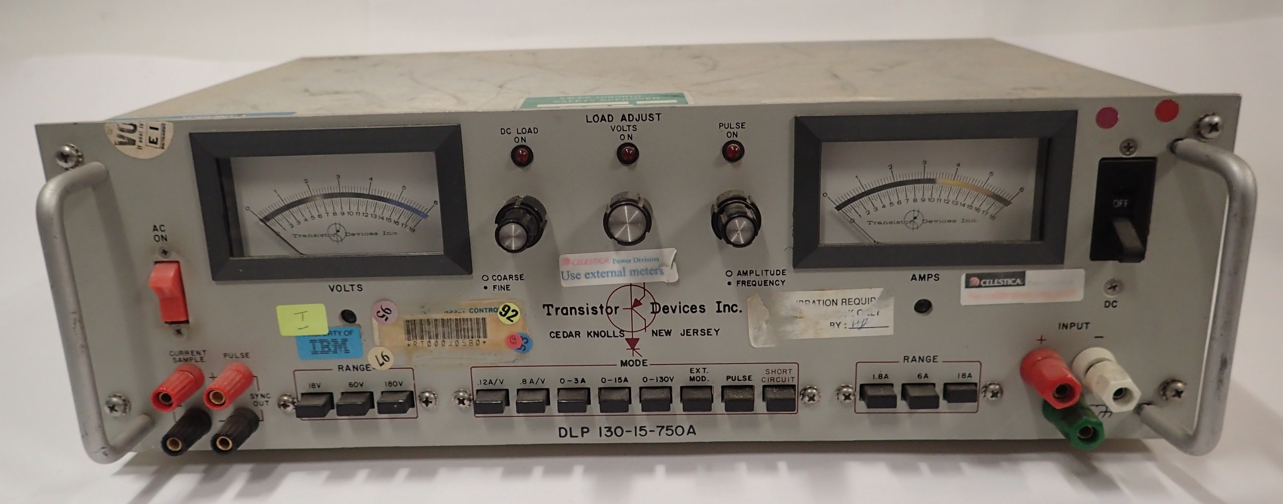 Transistor Devices Inc. DLP 130-15-750A High Powered Programmble DC Electronic Load Simulator