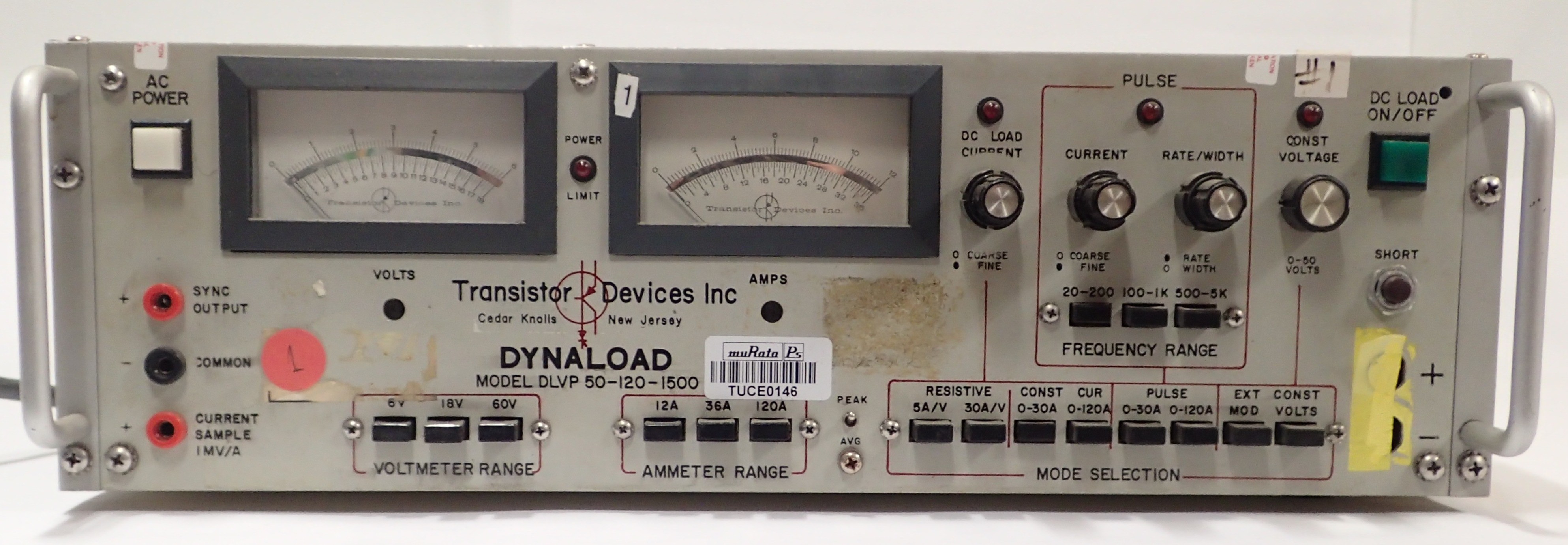 Transistor Devices Inc. Dynaload DLVP 50-120-1500 High Power Programmable DC Electronic Load Tester