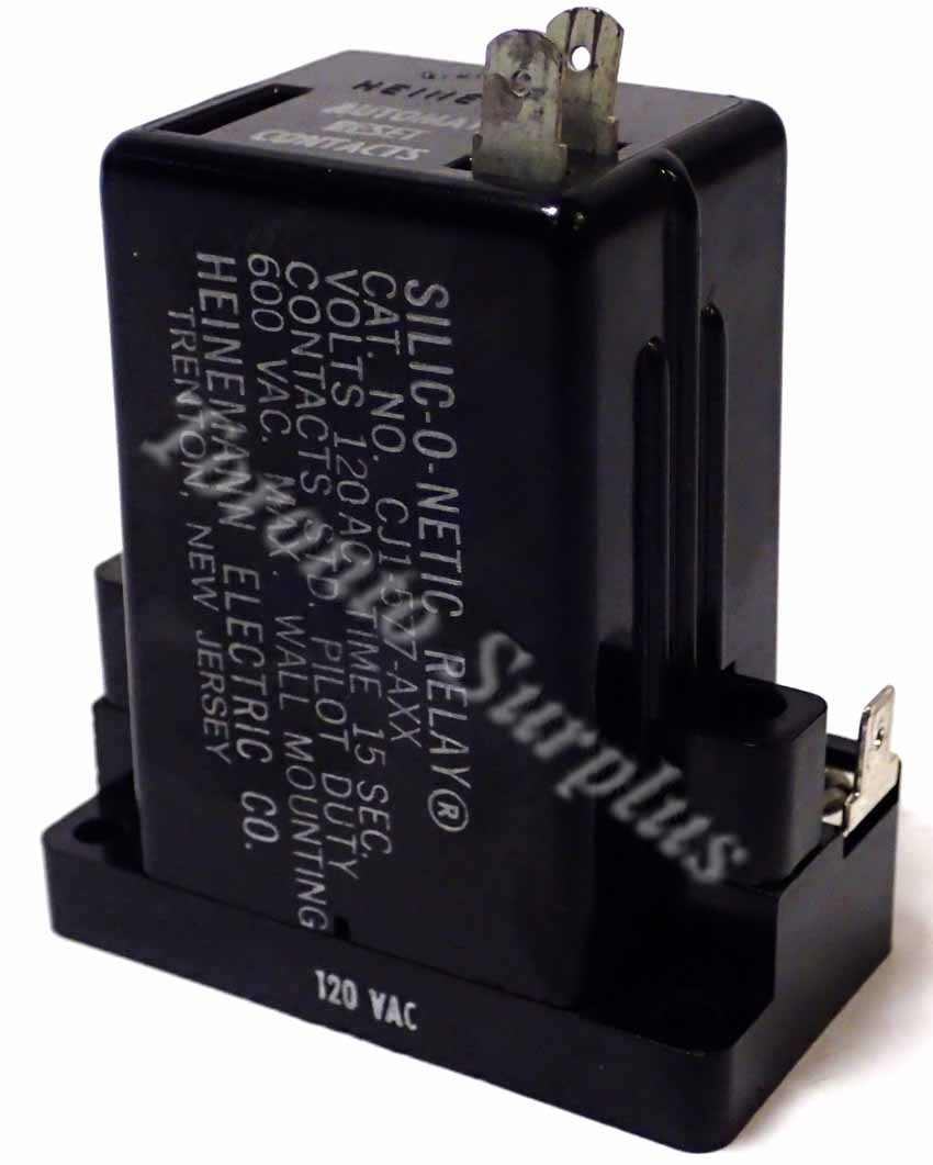 Heinemann Electric SILIC-O-NETIC Relay Cat. No. CJ1-577-AXX 120Vac