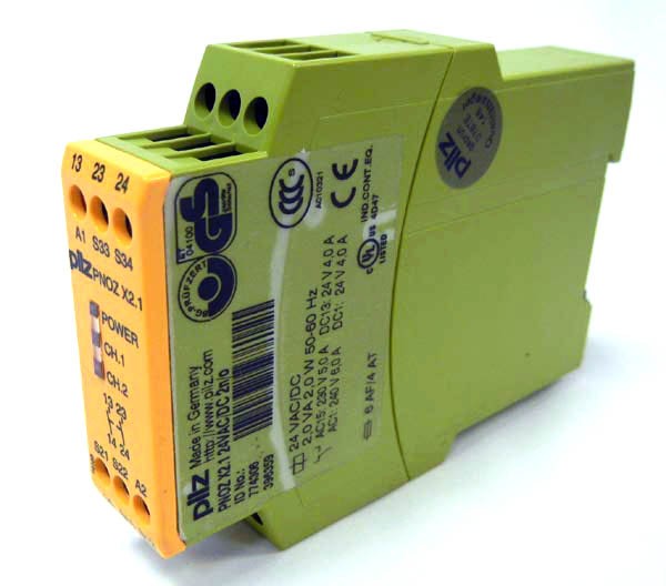 Pilz PNOZ X2.1 Emergency Stop Relays, Safety Gate Monitors, 24V AC/DC