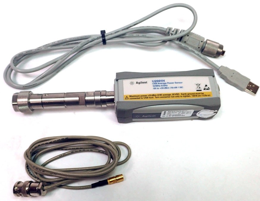 AGILENT U2001H OPT 100 POWER SENSOR 10MHz - 6GHz w/ USB & COAXIAL CABLE