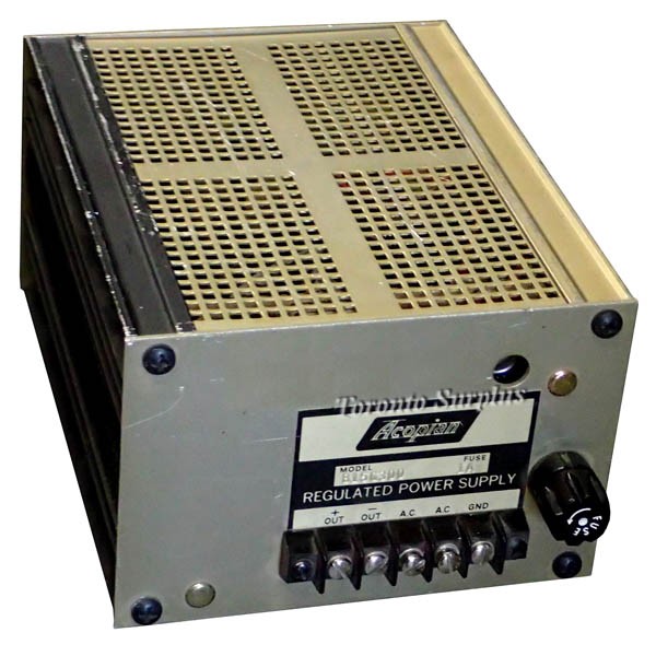 Acopian B15G300 Power Supply, Linear Regulated, Enclosed Frame 15 V, 3 Amp, Input 50-400Hz