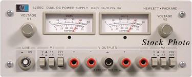 a  40V,   1.5A HP 6205C / Agilent 6205C Dual Output Power Supply          