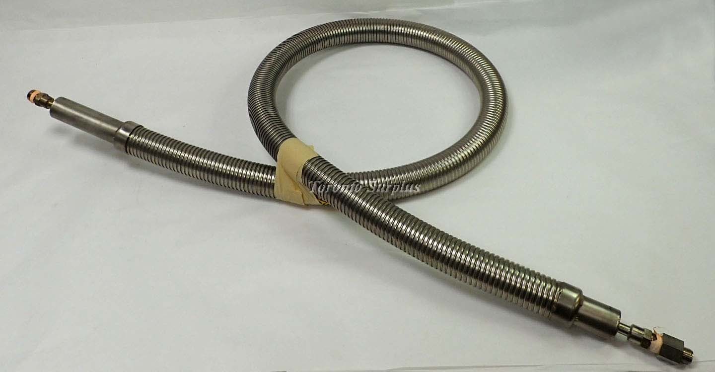 Quality Cryogenics Vacuum Jacketed Pipe VJ Liquid Nitrogen LN2 Transfer Hose Spiral Wrap 1/2" ID, 1-7/8 OD, 4' 