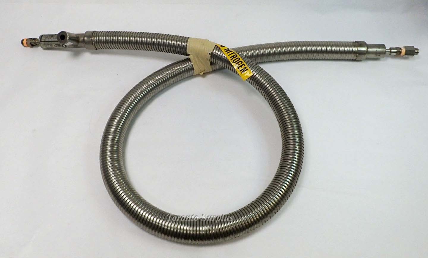 Quality Cryogenics Vacuum Jacketed Pipe VJ Liquid Nitrogen LN2 Transfer Hose Spiral Wrap 1/2" ID, 1-7/8 OD, 4' 