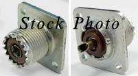 Amphenol SO-239 / SO239 ( 83-1R ) RF/Coaxial, UHF Straight Flanged / Bulkhead Jack (f), Solder