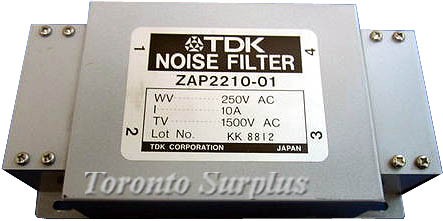 TDK ZAP2210-01 / ZAP 2210-01 Noise Filter, 250V AC, 1500V AC