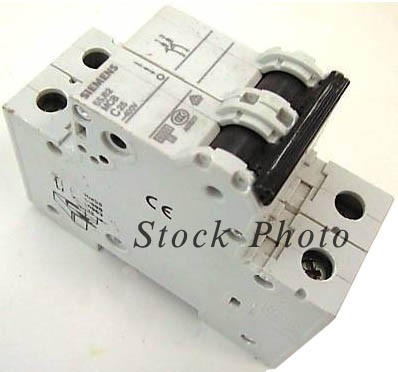 Siemens 5SJ62 MCB C20 2 Pole Circuit Breaker 400 V, 25 A