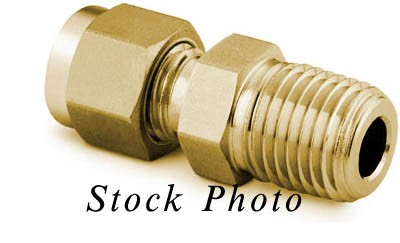 Swagelok B-200-1-2BT / B20012BT Bored- Through Brass Tube Male 1/8" NPT Connector / Fitting BRAND NEW / NOS 