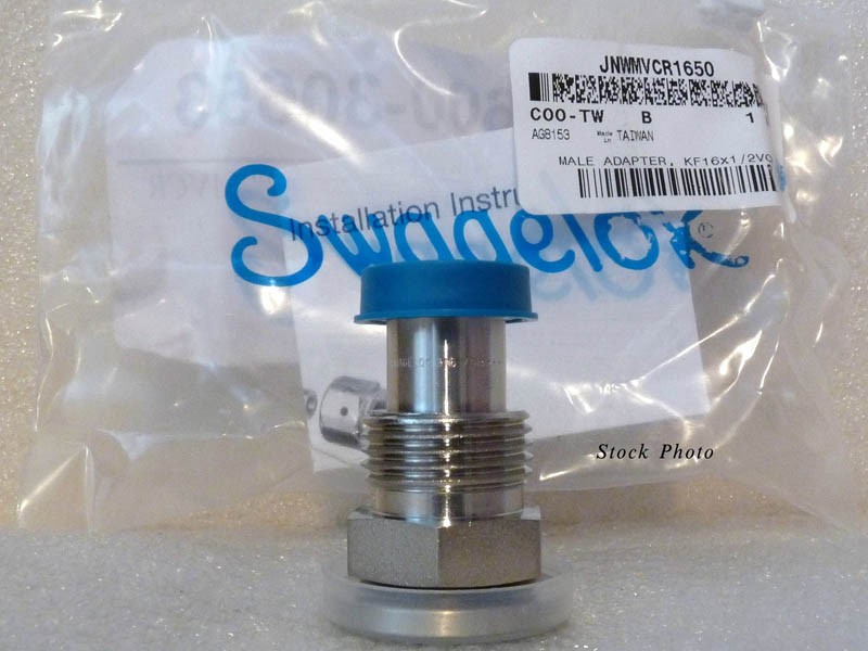 Swagelok JNWMVCR1650 SS Stainless Steel KF-16 to 1/2" VCR Male Vacuum Fitting BRAND NEW / NOS