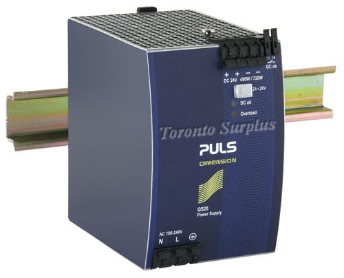 Puls Dimension QS20.241 Power Supply 24V DIN Rail 24V-28V DC 20A