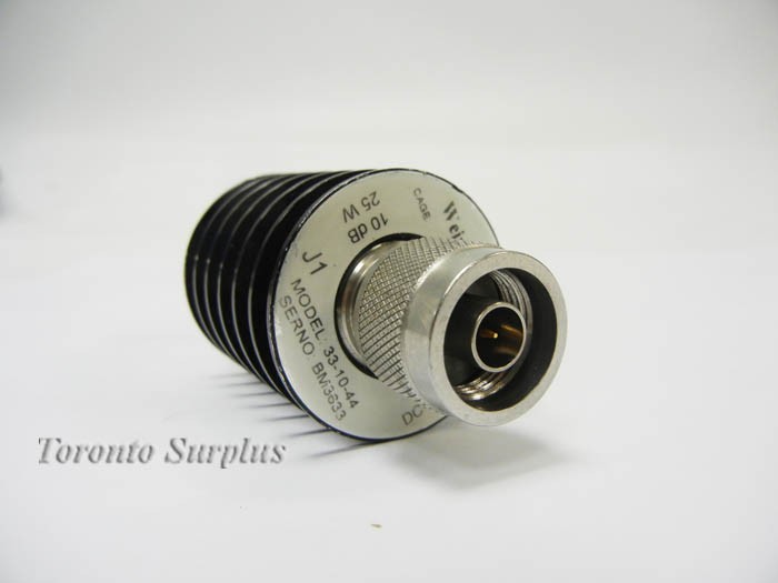 Weinschel 33-10-44 / 331044 Co Axial Attenuator 8.5GHz, 10 dB