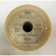 MWS Heavy Nyleze Clear, AWG 32, MW 28-C, .94lbs Copper Magnet Wire