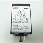 ABB / SSAC FS590 Solid State Time Delay, Flasher, Relay, 120 VAC/DC, BNIB / NOS